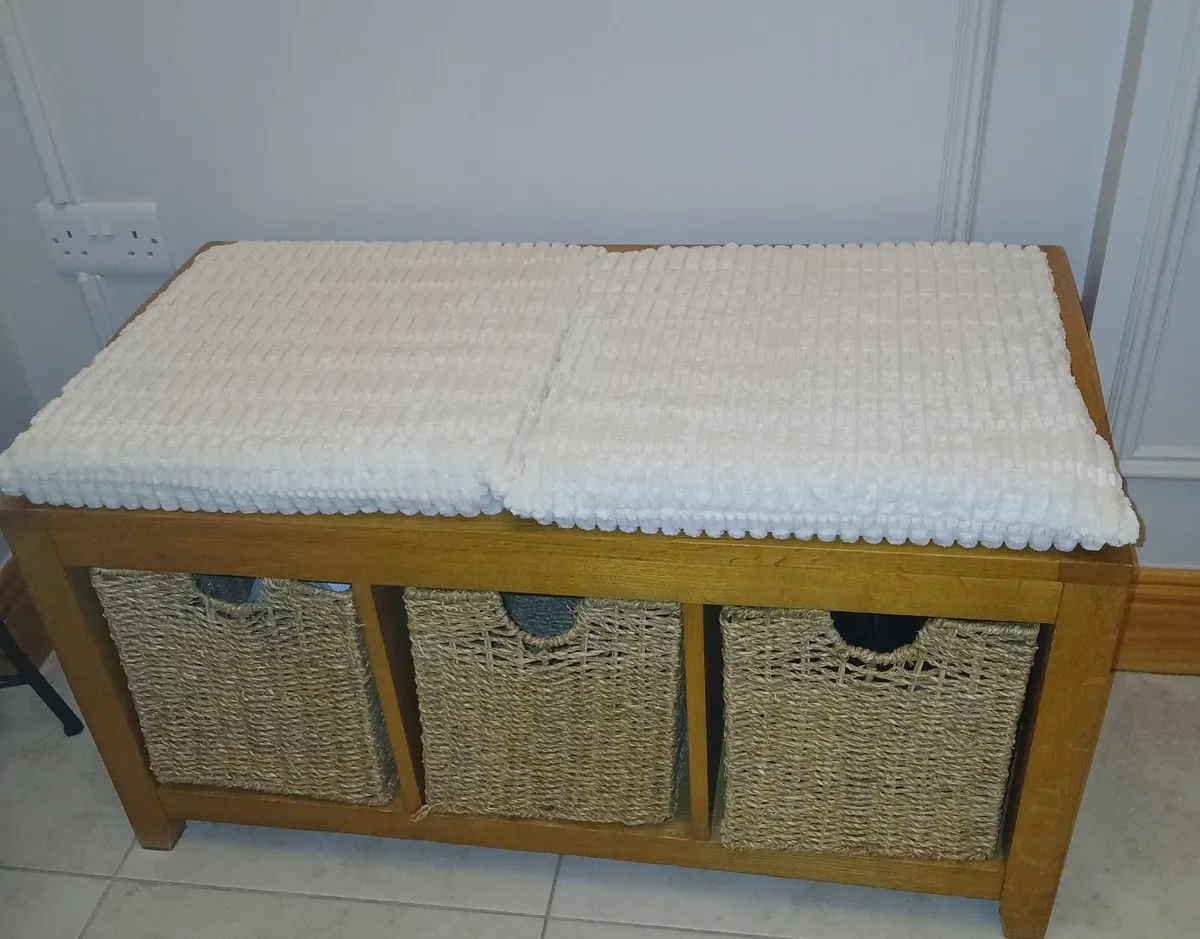 Solid Oak Hallway Bench - Image 1