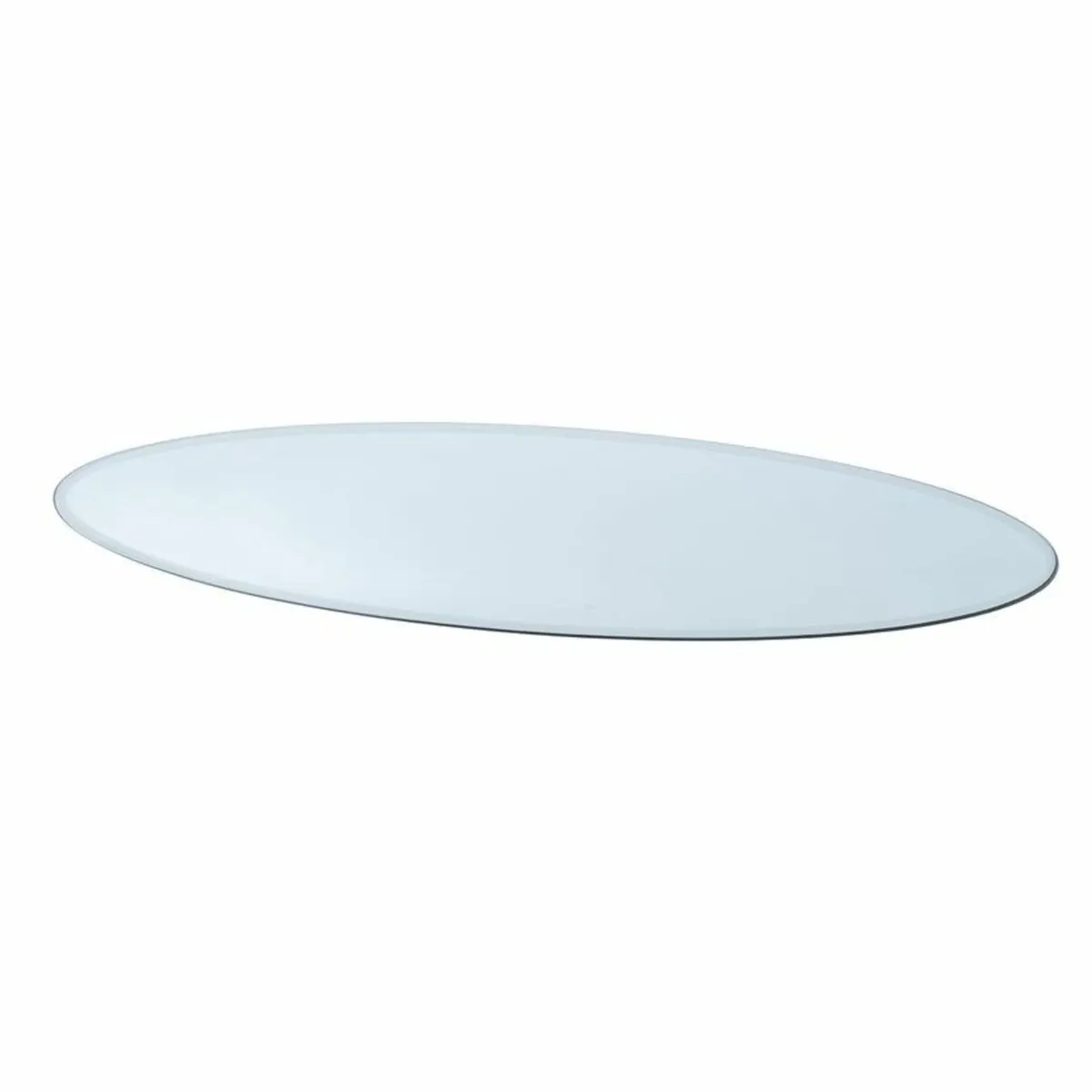 Large oval glass top table sturdy and heavy 120cm - Image 1