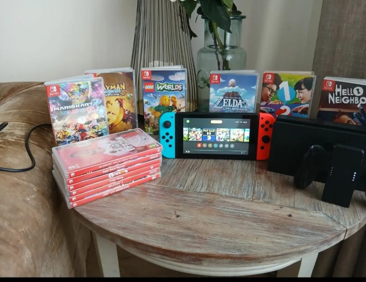 Nintendo Switch Blue/Red Console & Accessories - Image 4