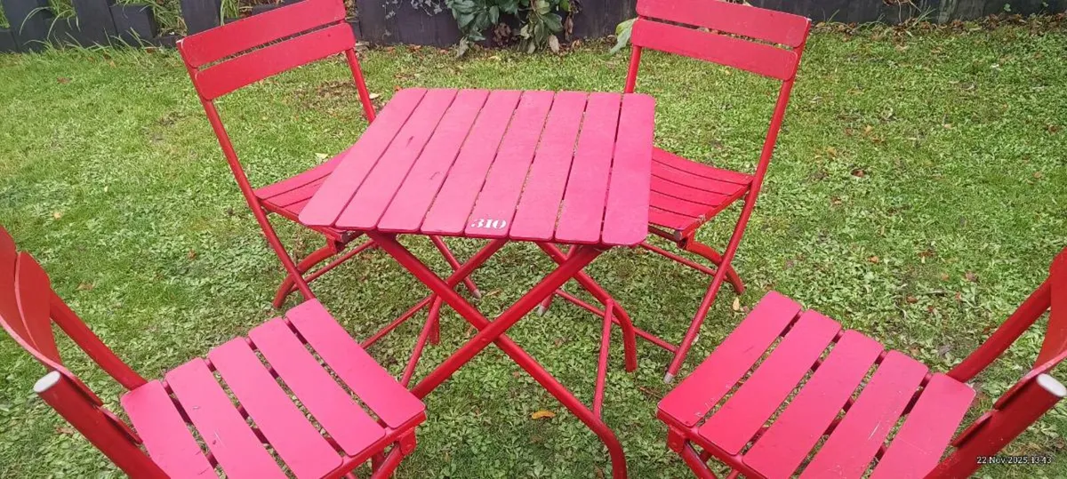 Metal folding outdoor set - Image 2