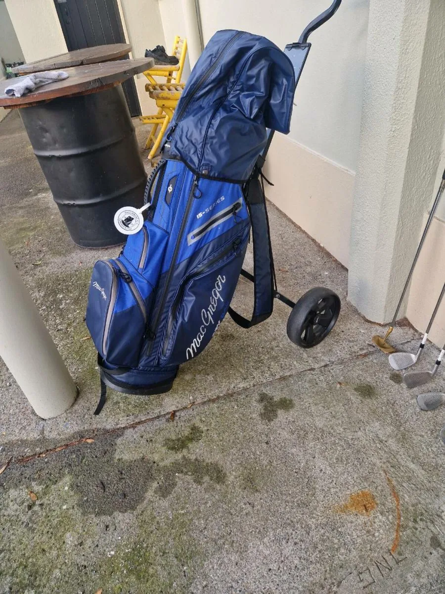 Golf clubs, waterproof bag and trolly - Image 2