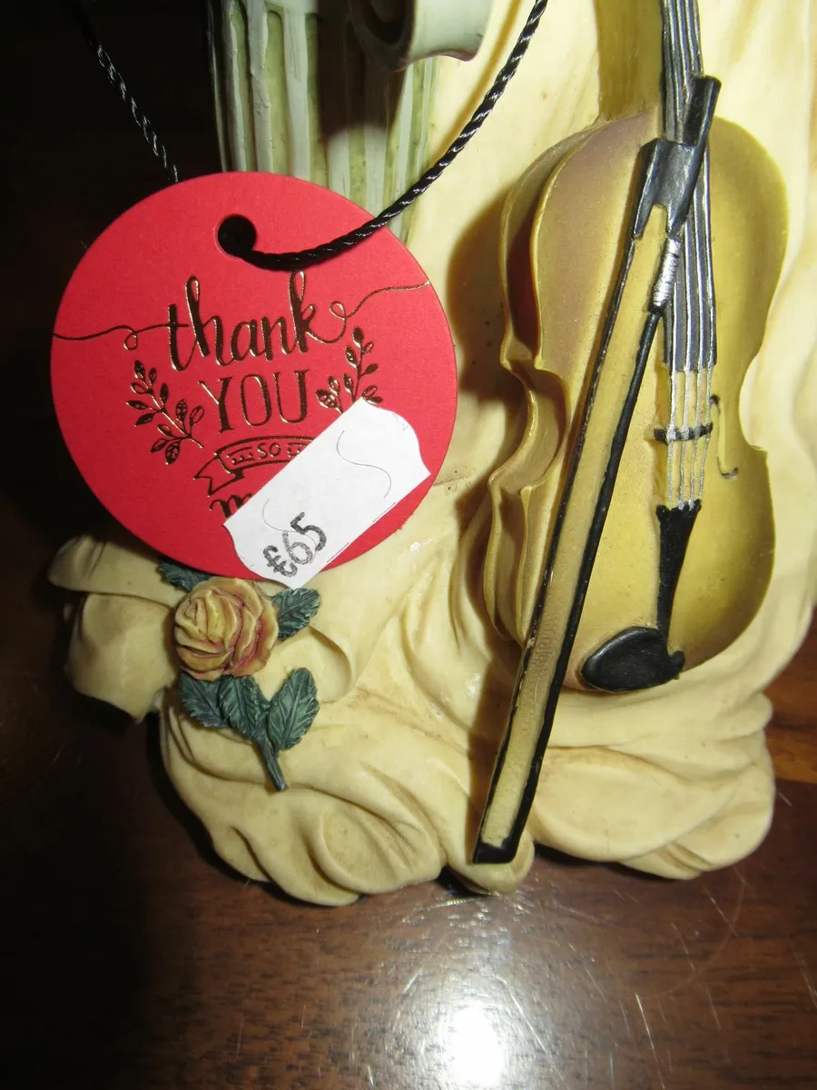 antique vintage violin fiddle figurine cottage pub - Image 3