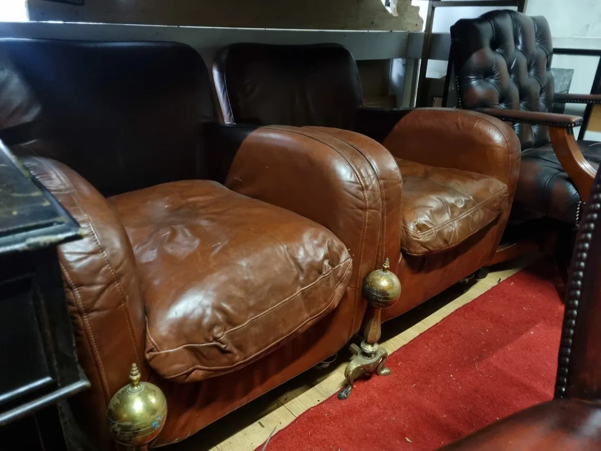 Pair of leather chairs