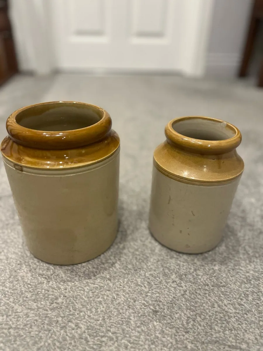 Antique Stoneware Jars - Image 1