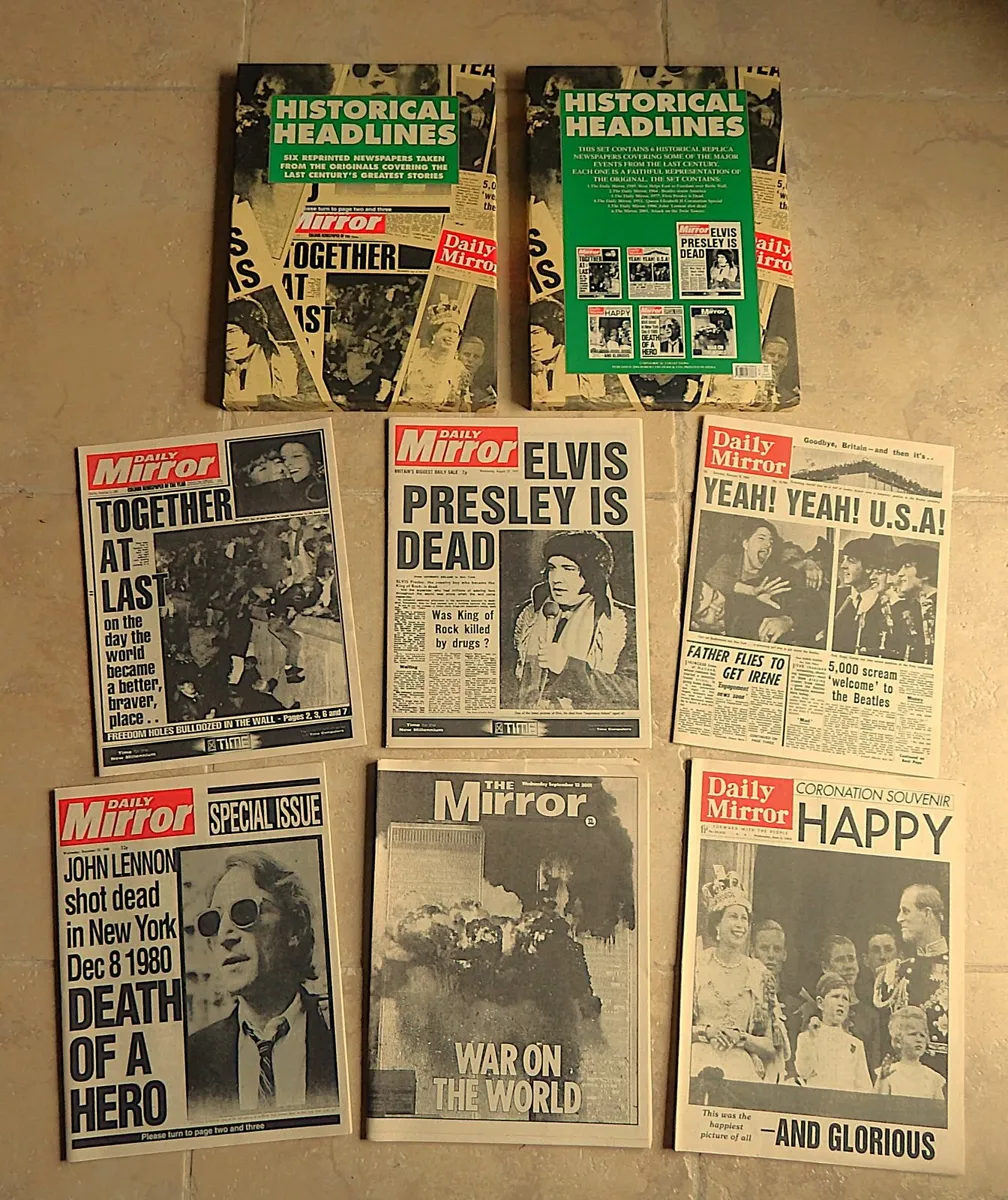 2 Boxed Collections of Historical Headlines - Image 4