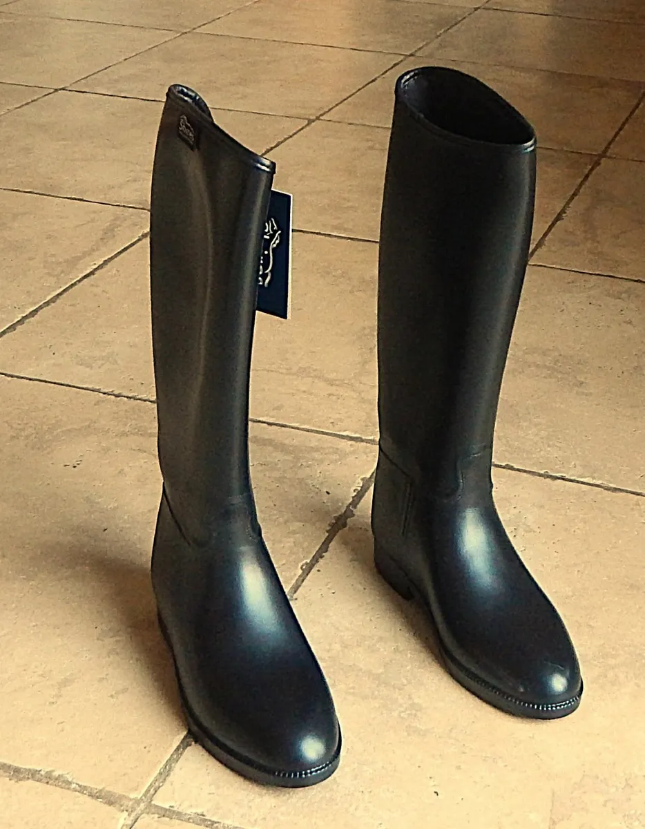 Pair of Ladies Shires Rubber Riding Boots, New - Image 1
