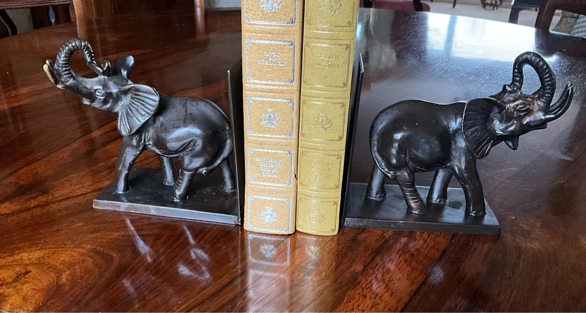 Pr. of Heavy Bronze Bookends - Image 2