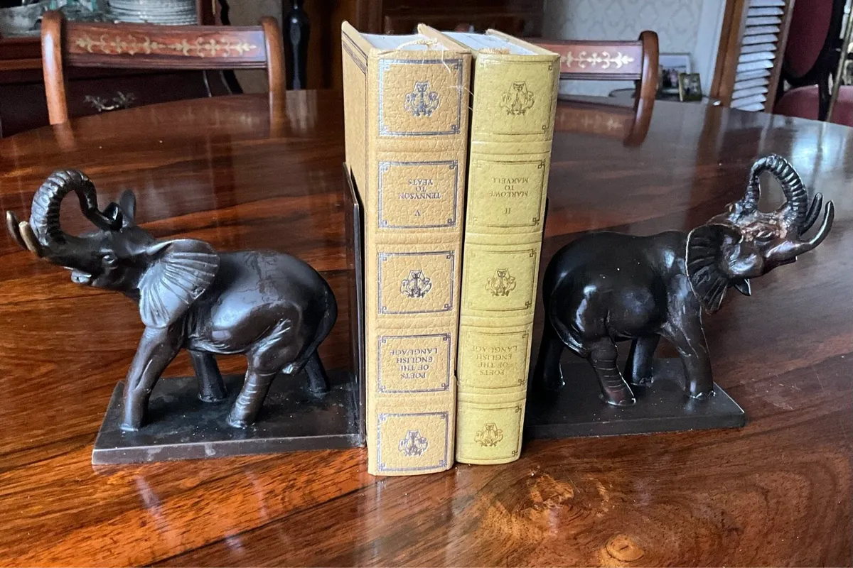 Pr. of Heavy Bronze Bookends - Image 4