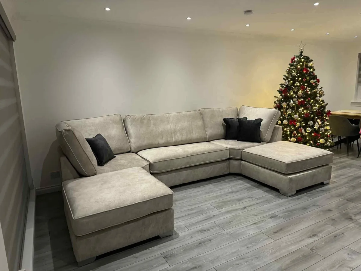 U shape Scatter & Fullback Cushions Sofa - Image 1