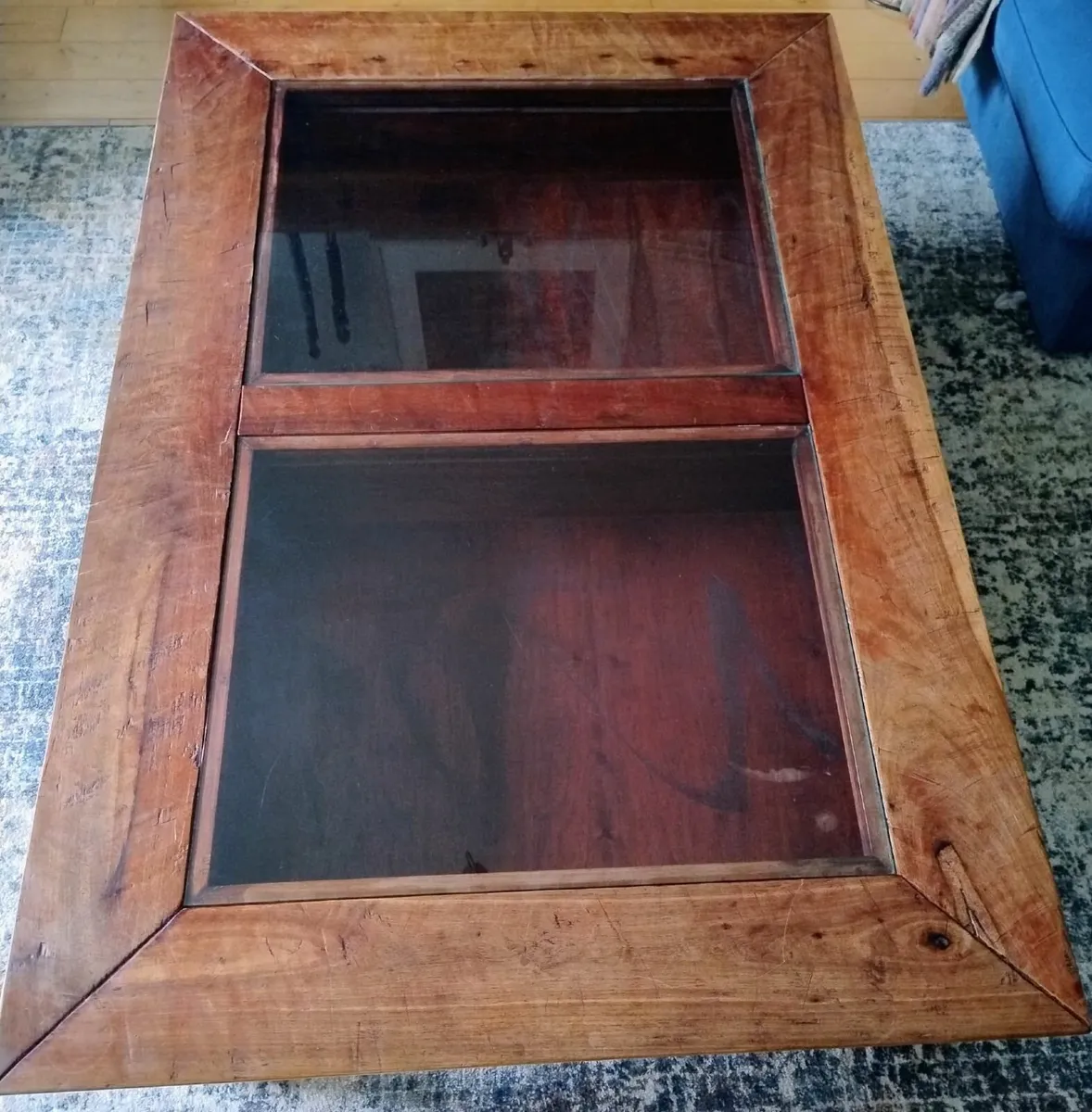 Solid Wood Coffee Table - glass top - PRICE DROP! - Image 3