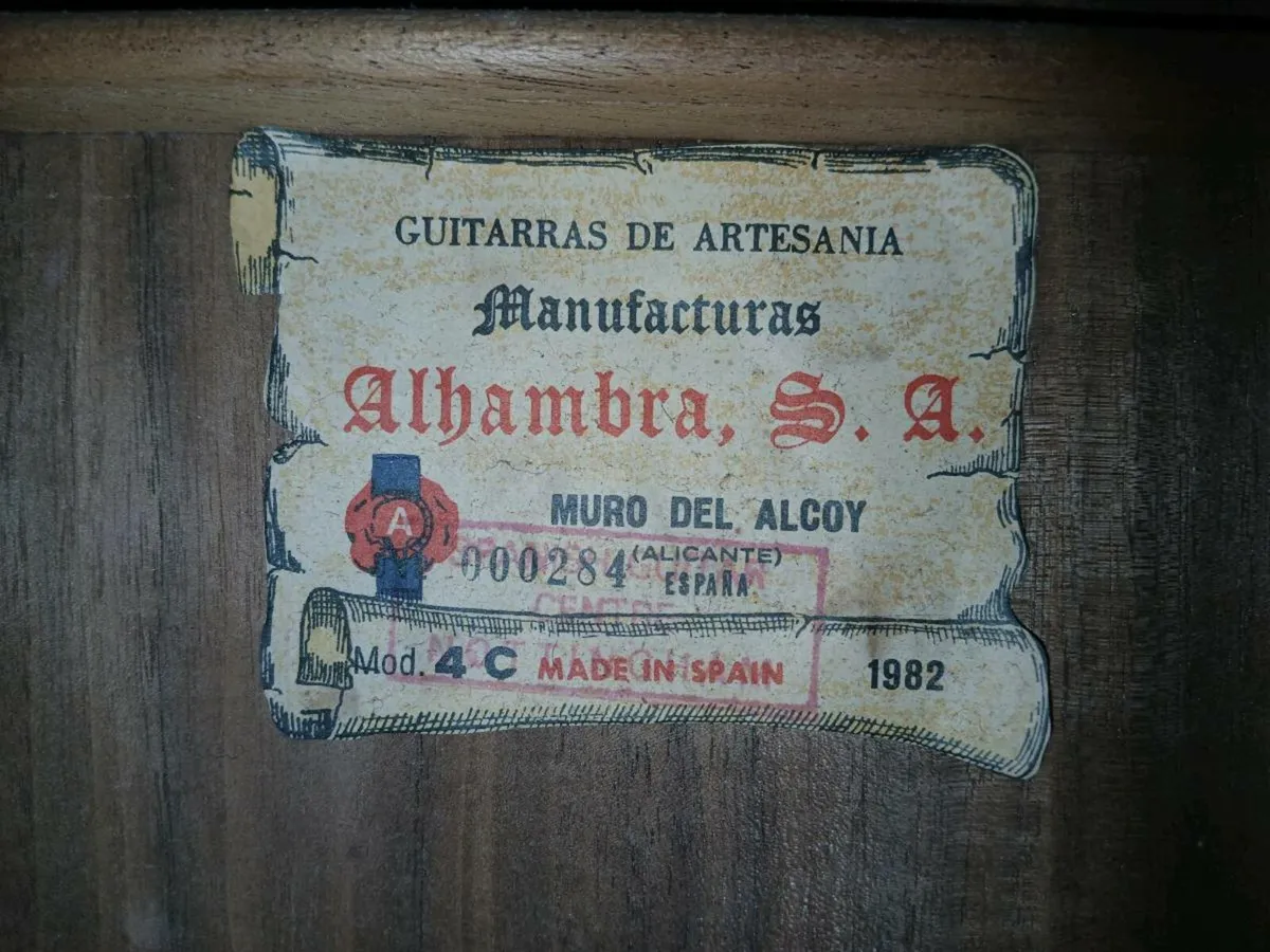 Alhambra Spanish Guitar 1982 - Image 2