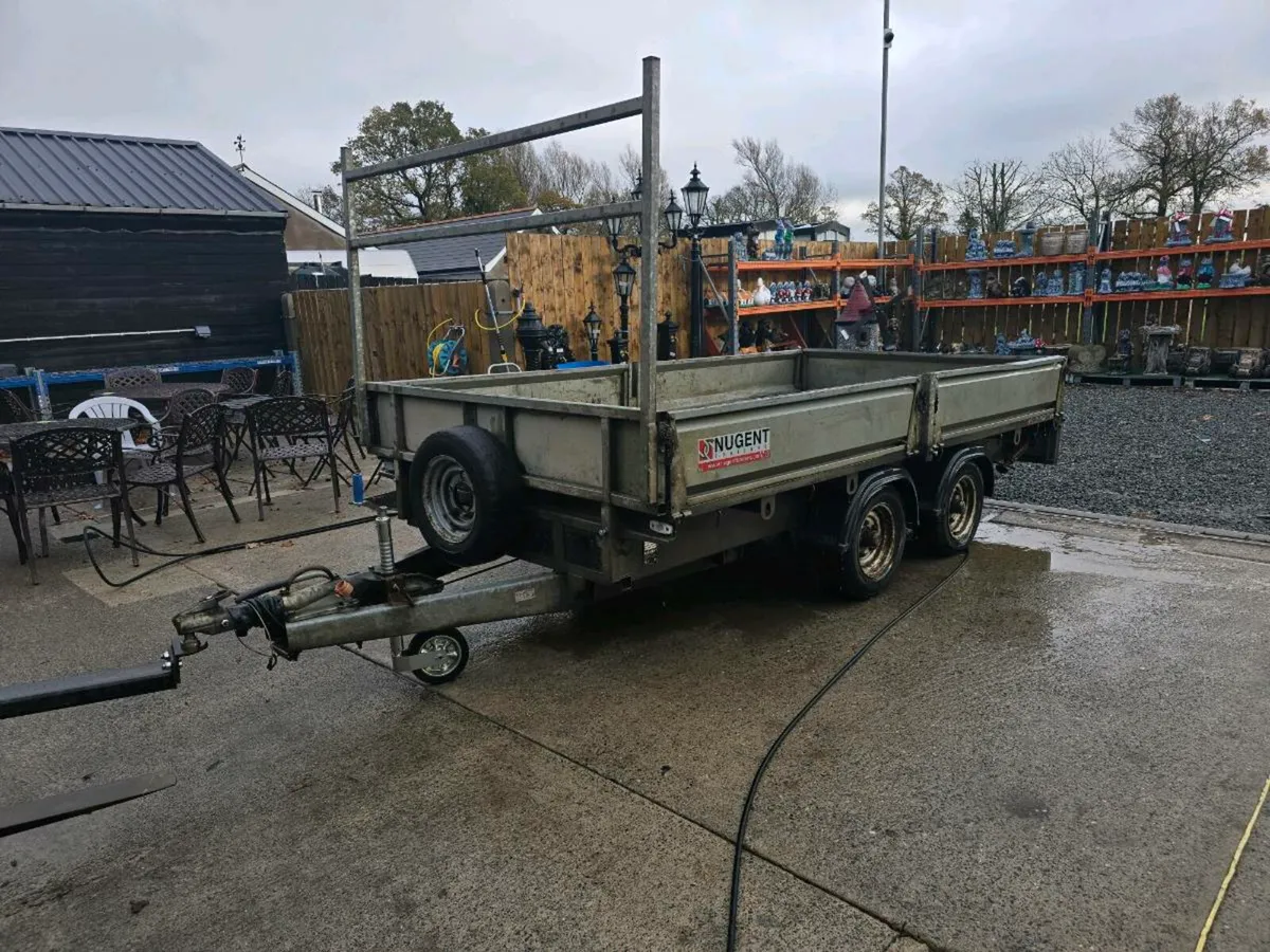 Nugent 12ft builders dropside trailer - Image 1