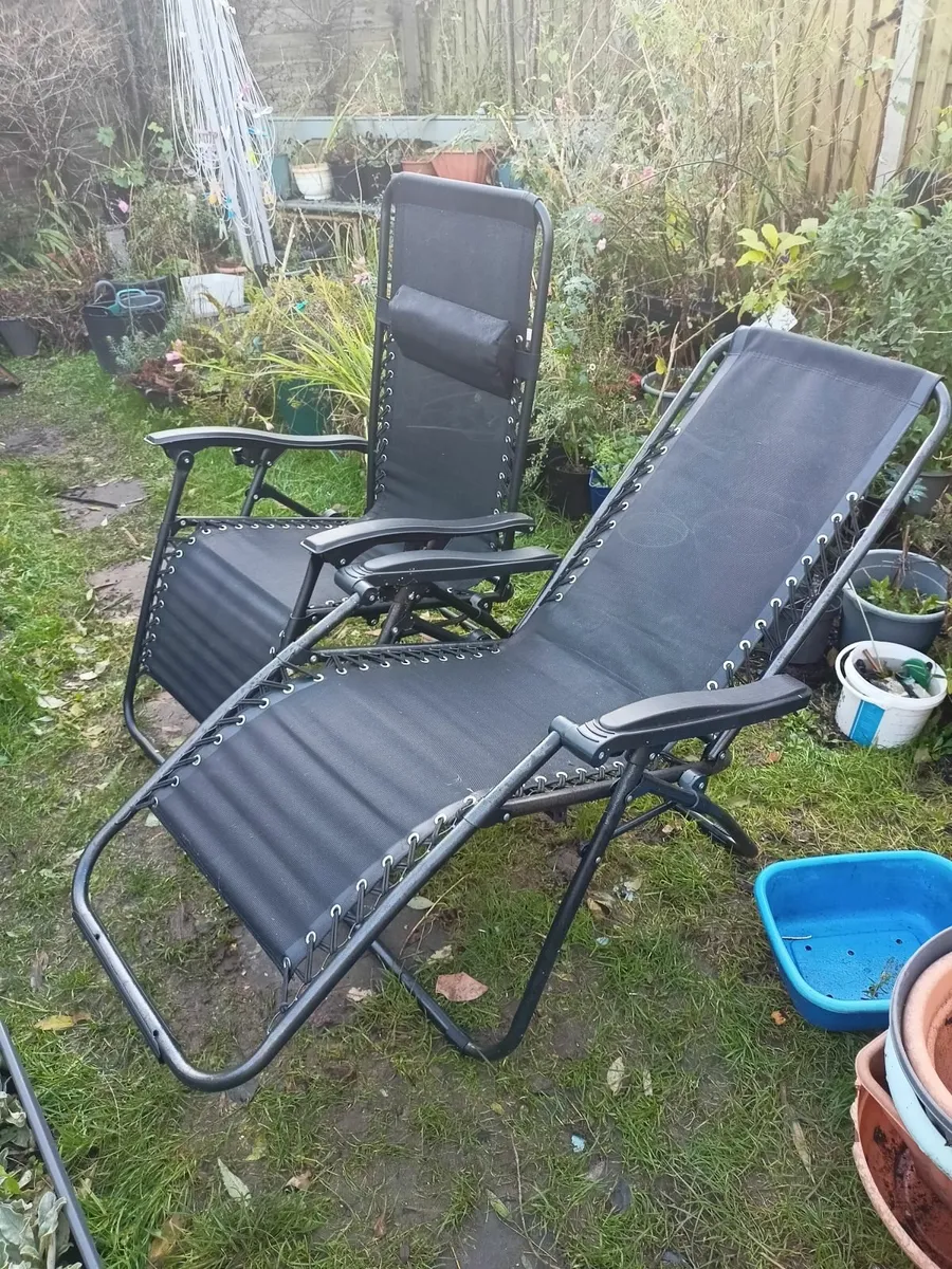 Garden loungers pair - Image 2