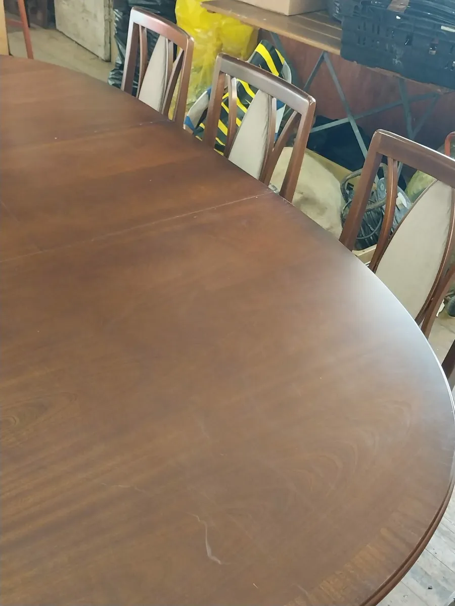G plan table and 6 chairs - Image 3