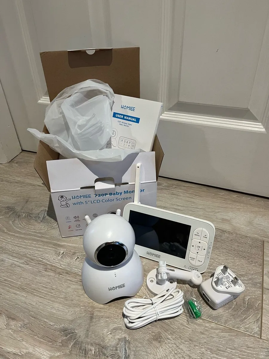 Homiee 720P Baby Monitor with 5’’LCD Colour Screen - Image 1