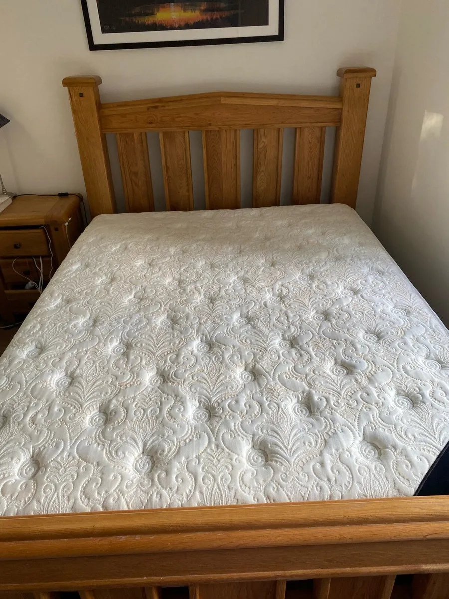 King size bed and mattress - Image 2
