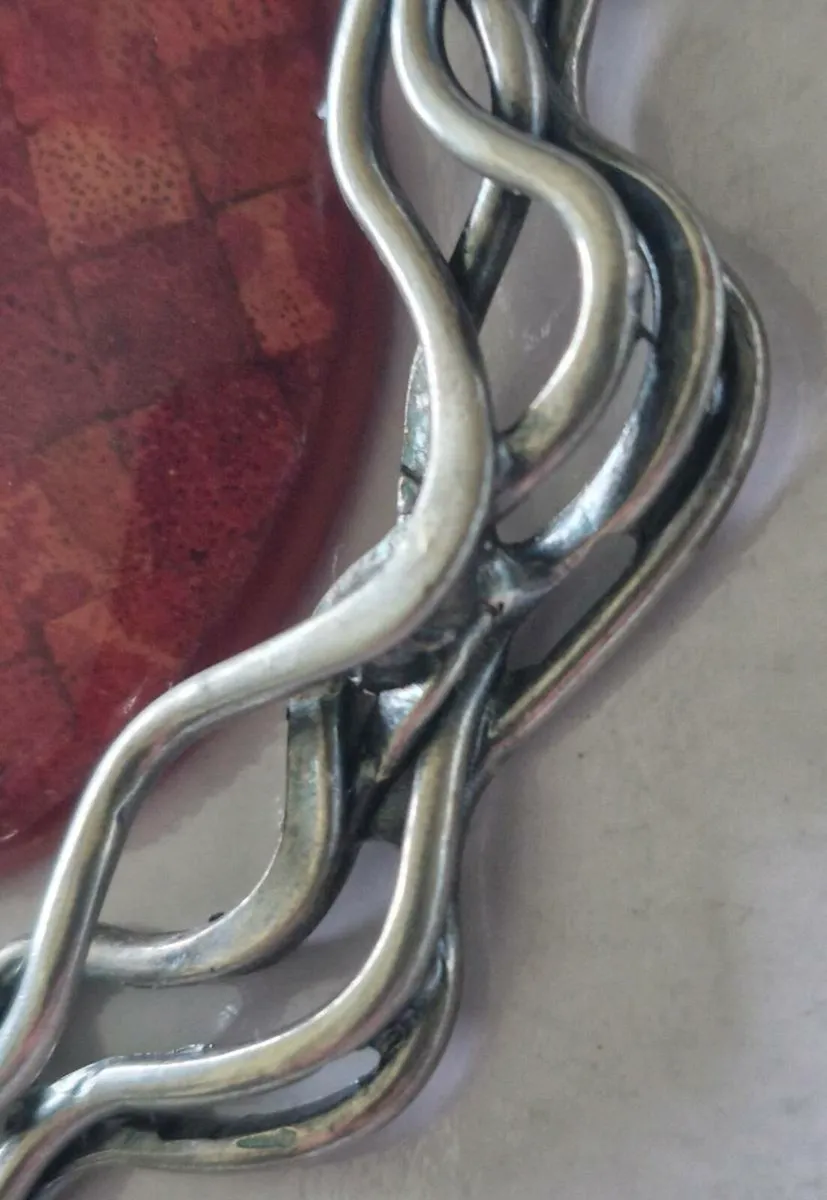 Handcrafted Statement Pendant - Orange - Image 3