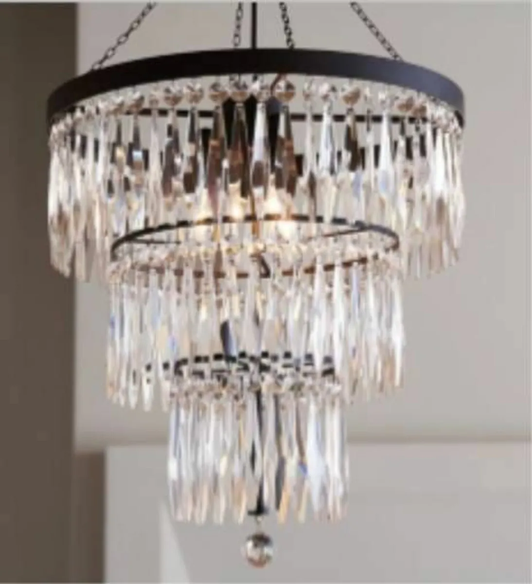 3 Tier Chandelier Light 25cm Dia.