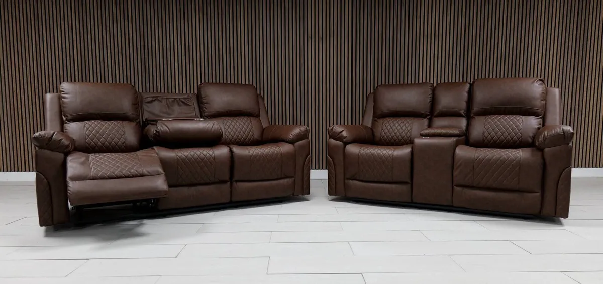 Roman Leather Recliners - Brown Article - Image 1
