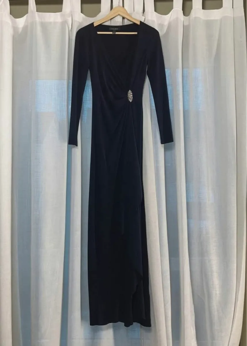 Ralph Lauren Evening Gown, Navy Blue - Image 1