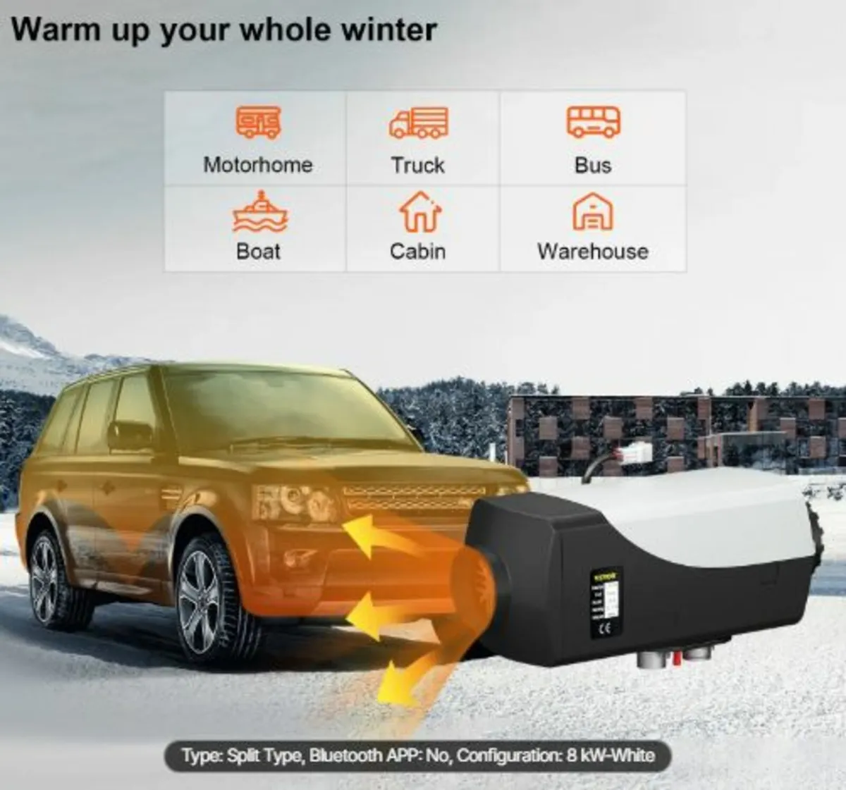 12V Diesel Parking Heater, 8KW Diesel Air Heater, - Image 2