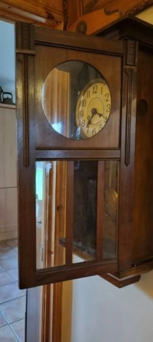 Large vintage German wall clock - Image 3