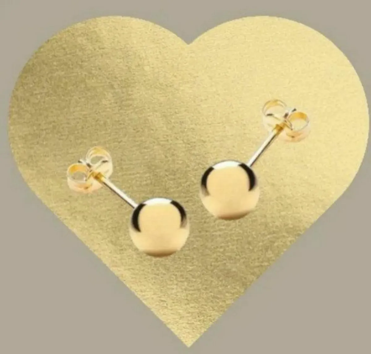 Vintage Unworn 9ct Gold Stud Earrings - Image 1