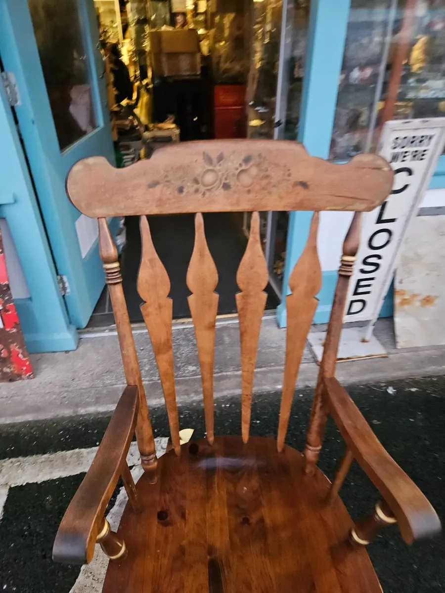 Solid Pine Rocking Chair - Image 3