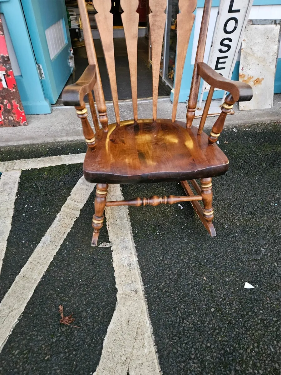 Solid Pine Rocking Chair - Image 4