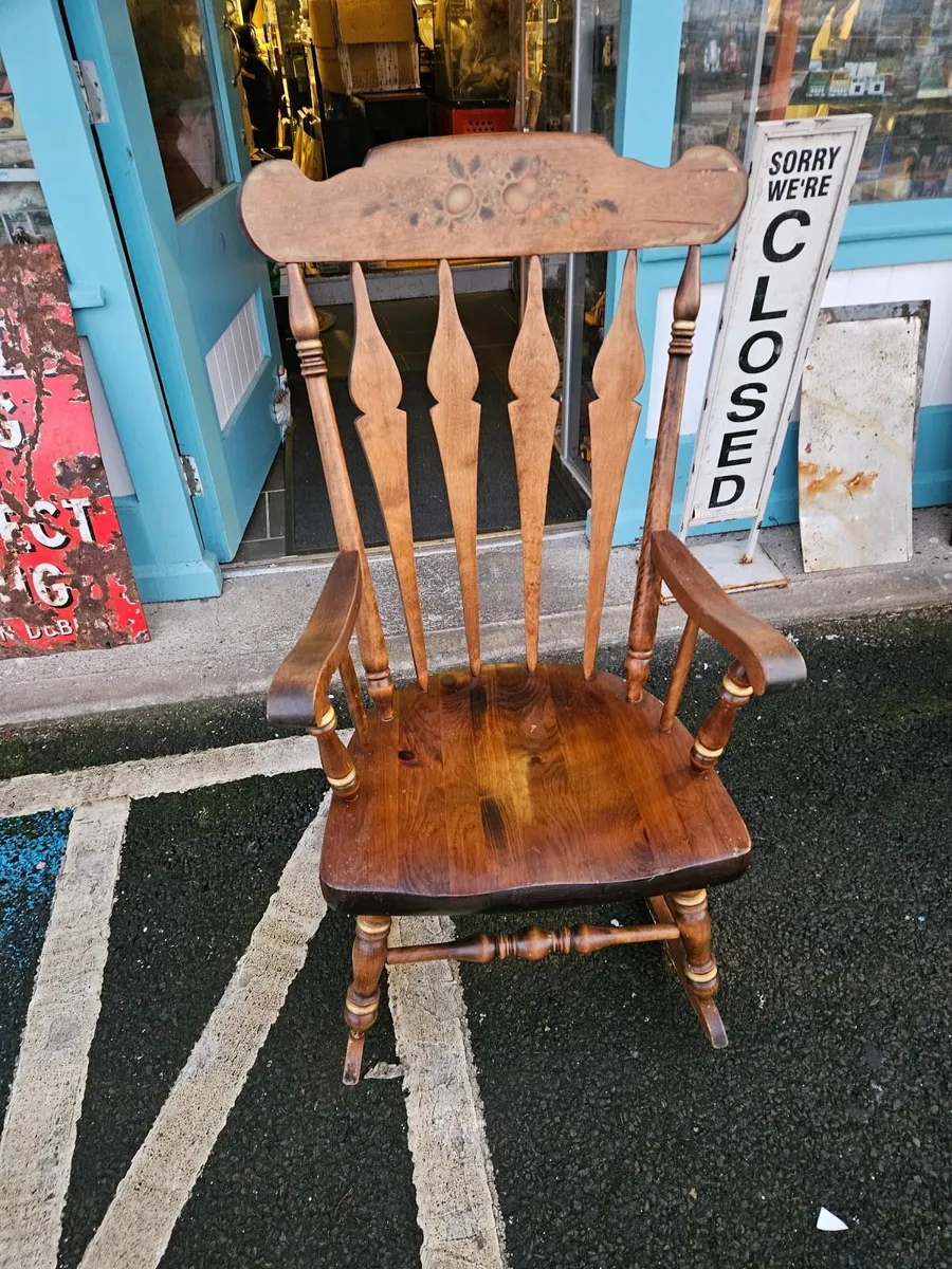 Solid Pine Rocking Chair - Image 1