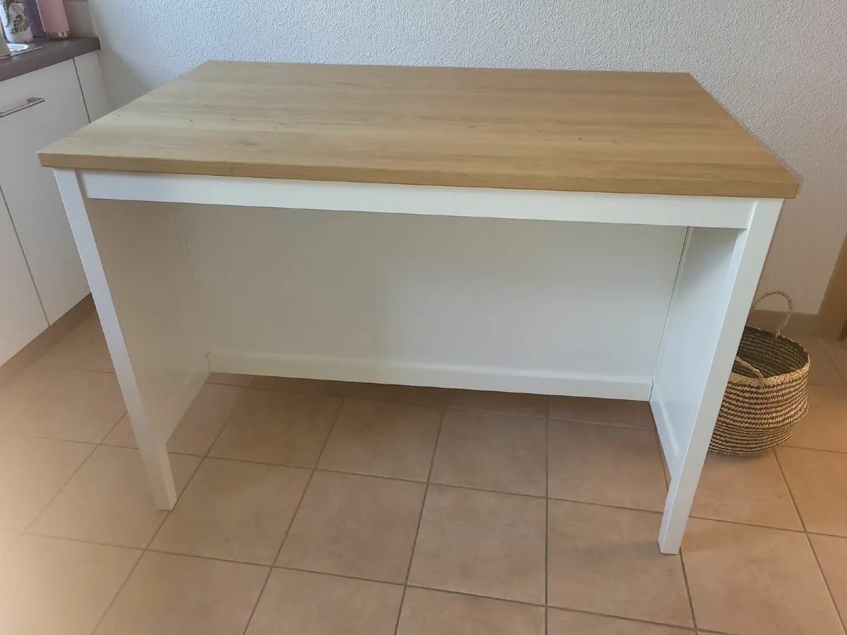 Kitchen island, off-white/oak - Image 1