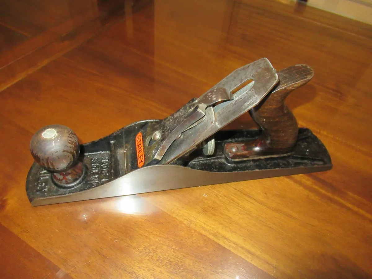 antique vintage TOOLS STANLEY NO 5 PLANE cottage - Image 4
