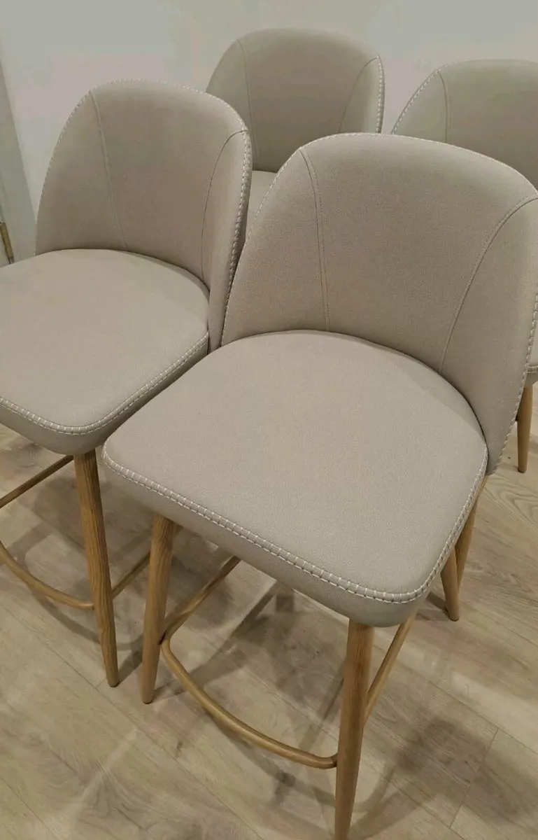 Leo Bar Stool in Taupe - Image 3