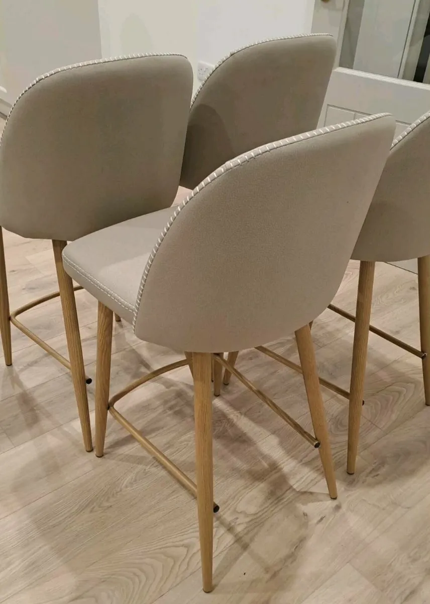 Leo Bar Stool in Taupe - Image 4