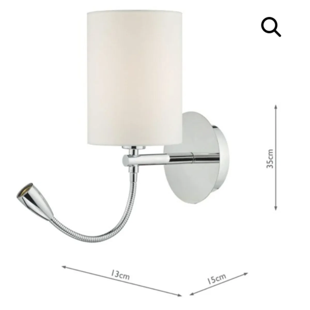 2 x Feta Chrome Wall Lights - Image 4