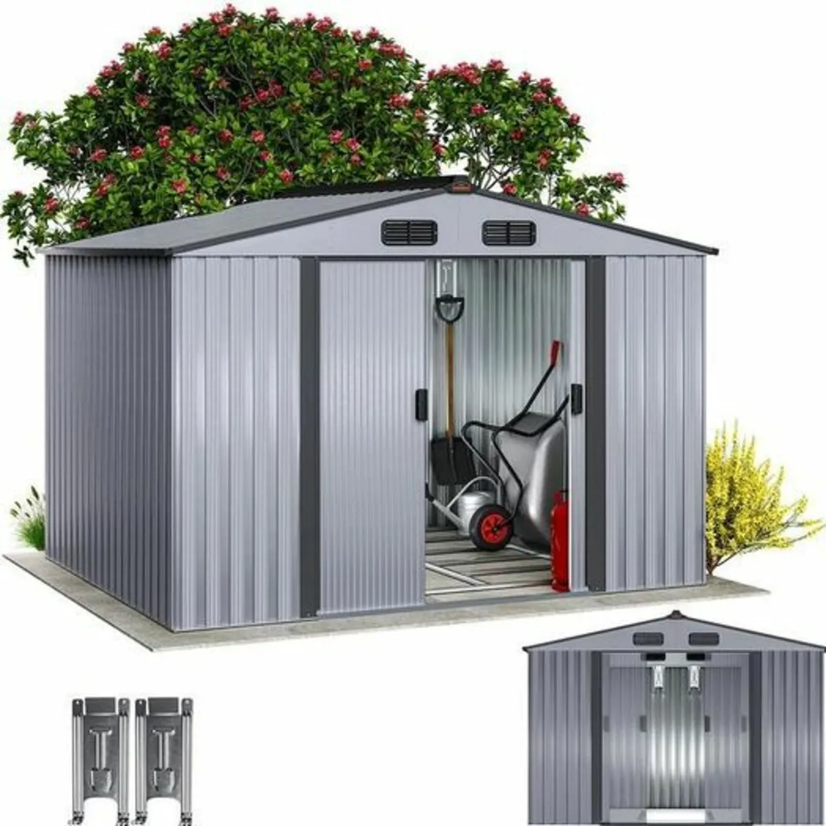 Metal Garden Shed with metal Foundation 8.5 x 6.7 - Image 1