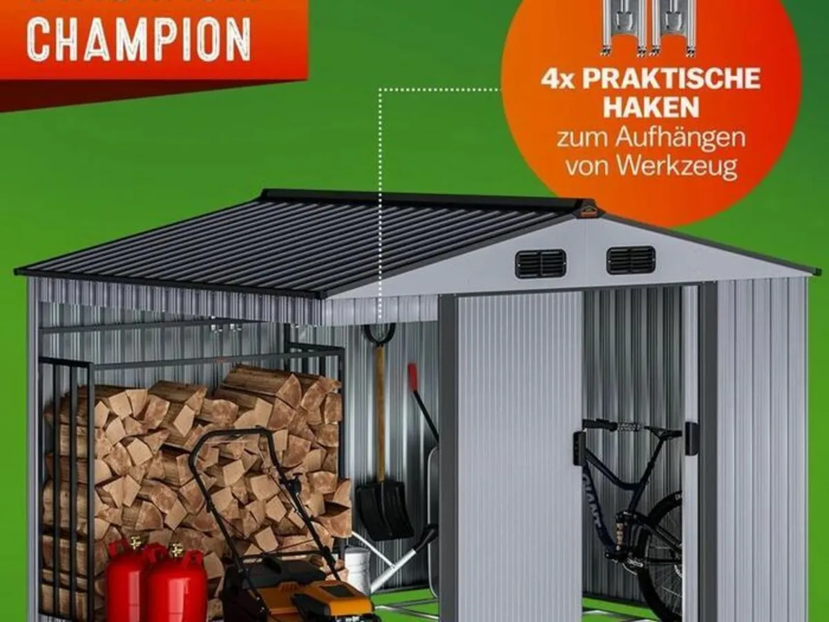 Metal Garden Shed with metal Foundation 8.5 x 6.7 - Image 3