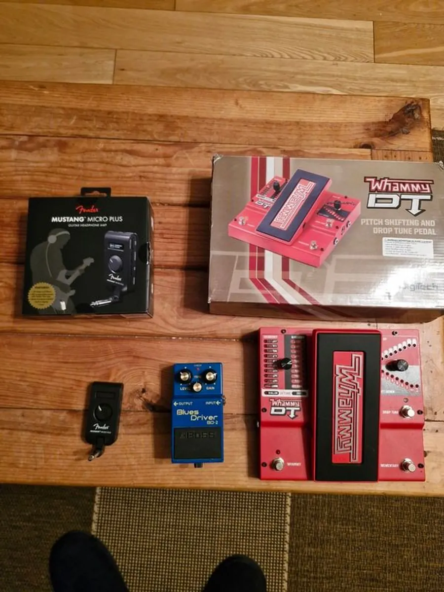 Digitech Whammy DT, Boss BD 2 Blues Driver, Fender Mustang Micro Plus - Image 1