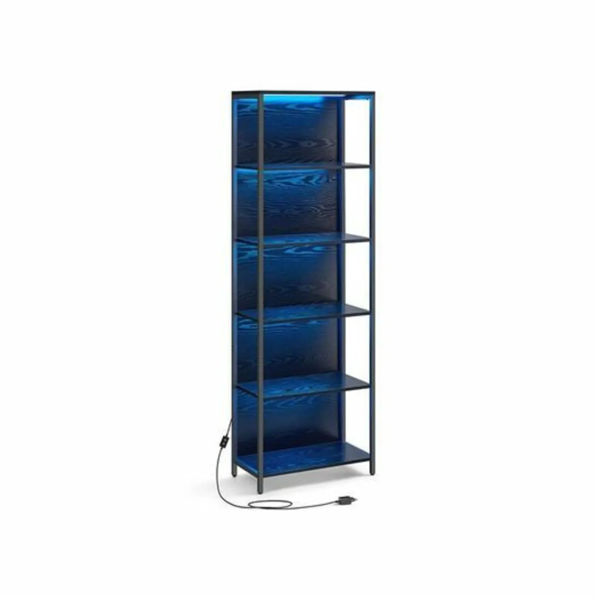 Bookcase with 6 levels and LED lights with 25 colo - Image 1