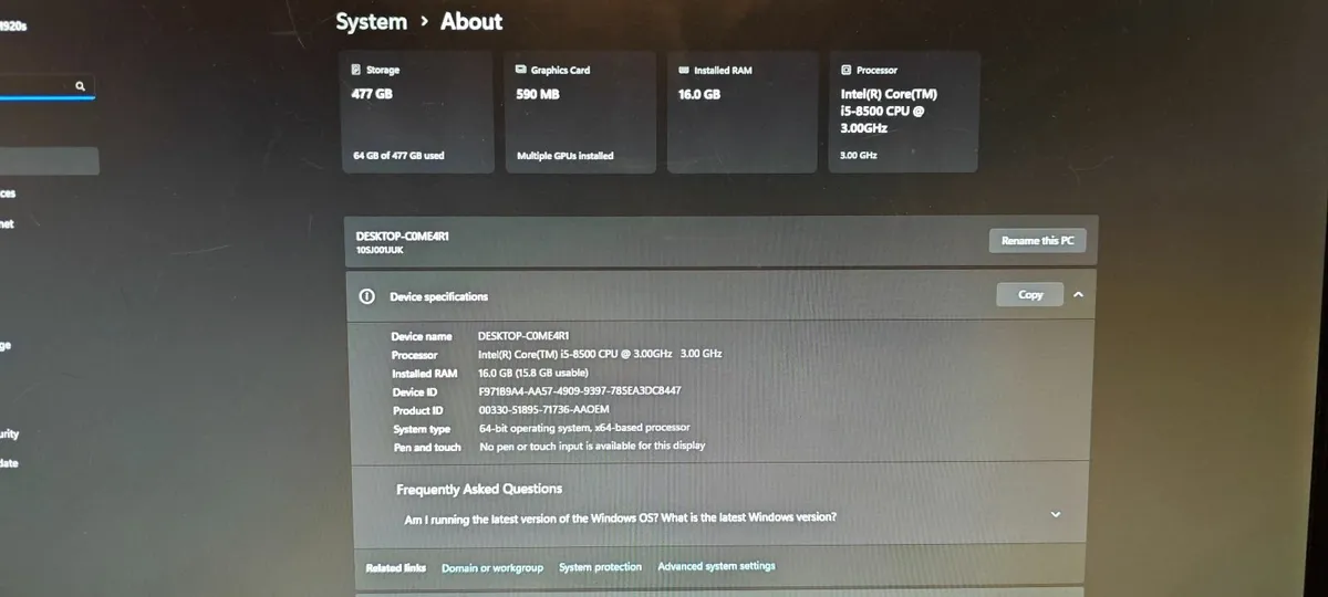 Lenovo ThinkCentre M920s Small Factor PC Computer - Image 4