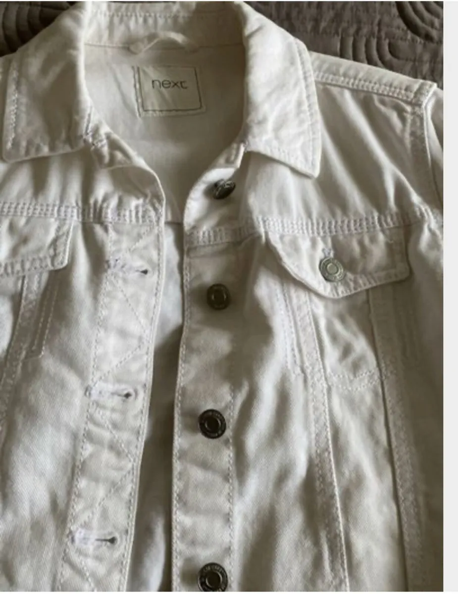 Next - White Denim Jacket - Age 13years - Image 4