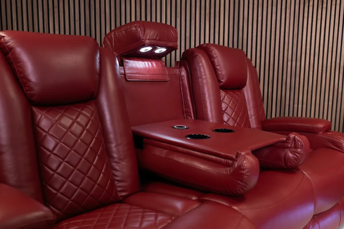 Ashbyrne 3+2 Seater Leather Electric Recliner Sofa - Image 3