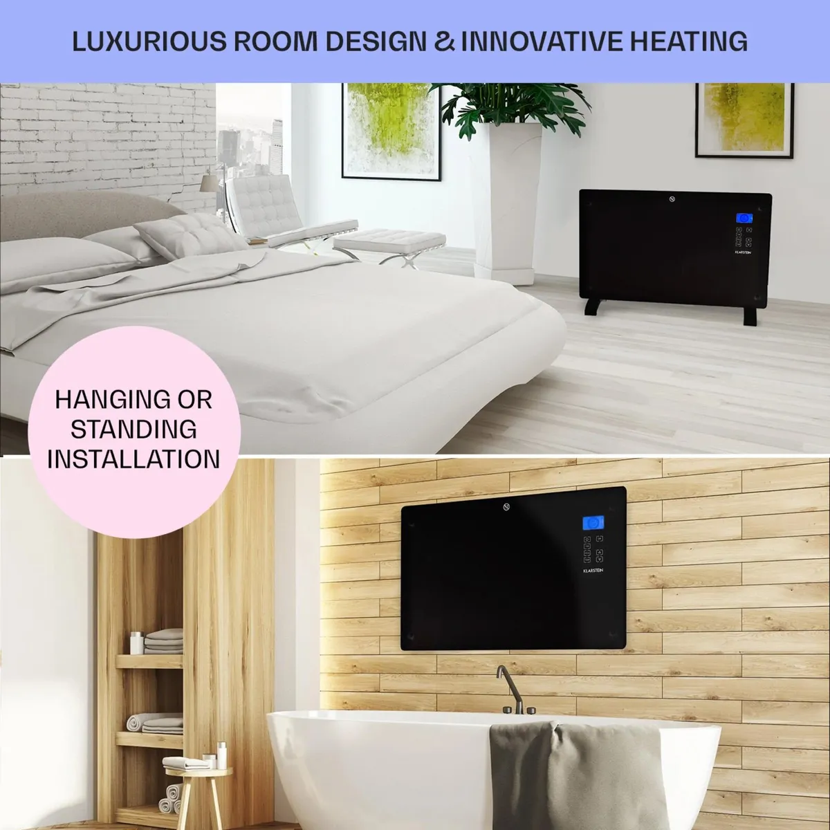 2000w Norderney Ceramic Panel Convection Heater - Image 1