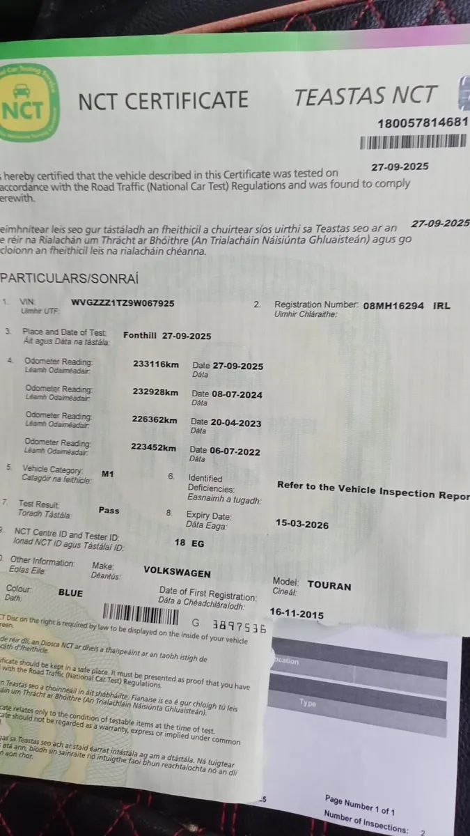 VW Touran Automatic 2008 - Image 3