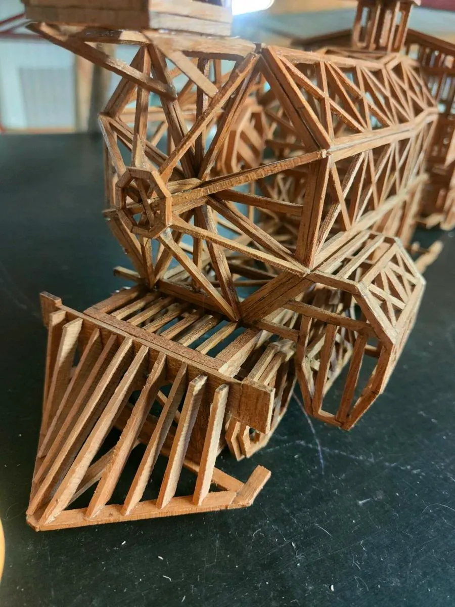 Hand crafted train and carriages - Image 2