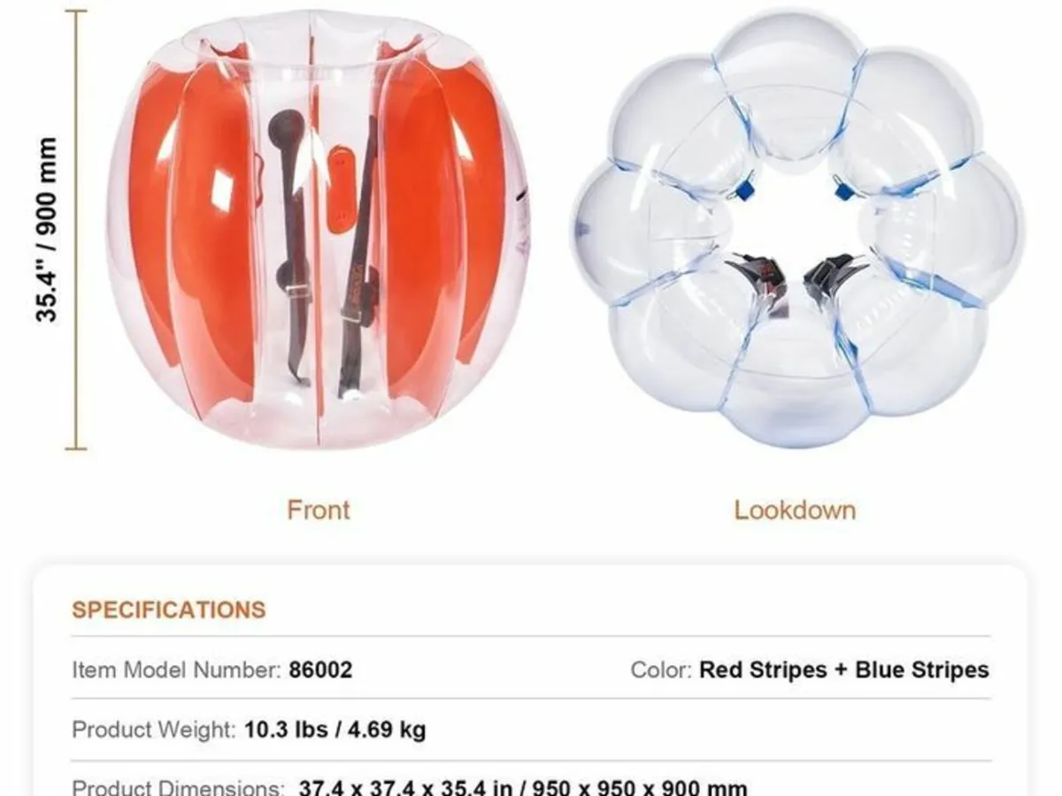 Inflatable Bumper Balls 2-Pack 3FT/0.9M Body Sumo - Image 3
