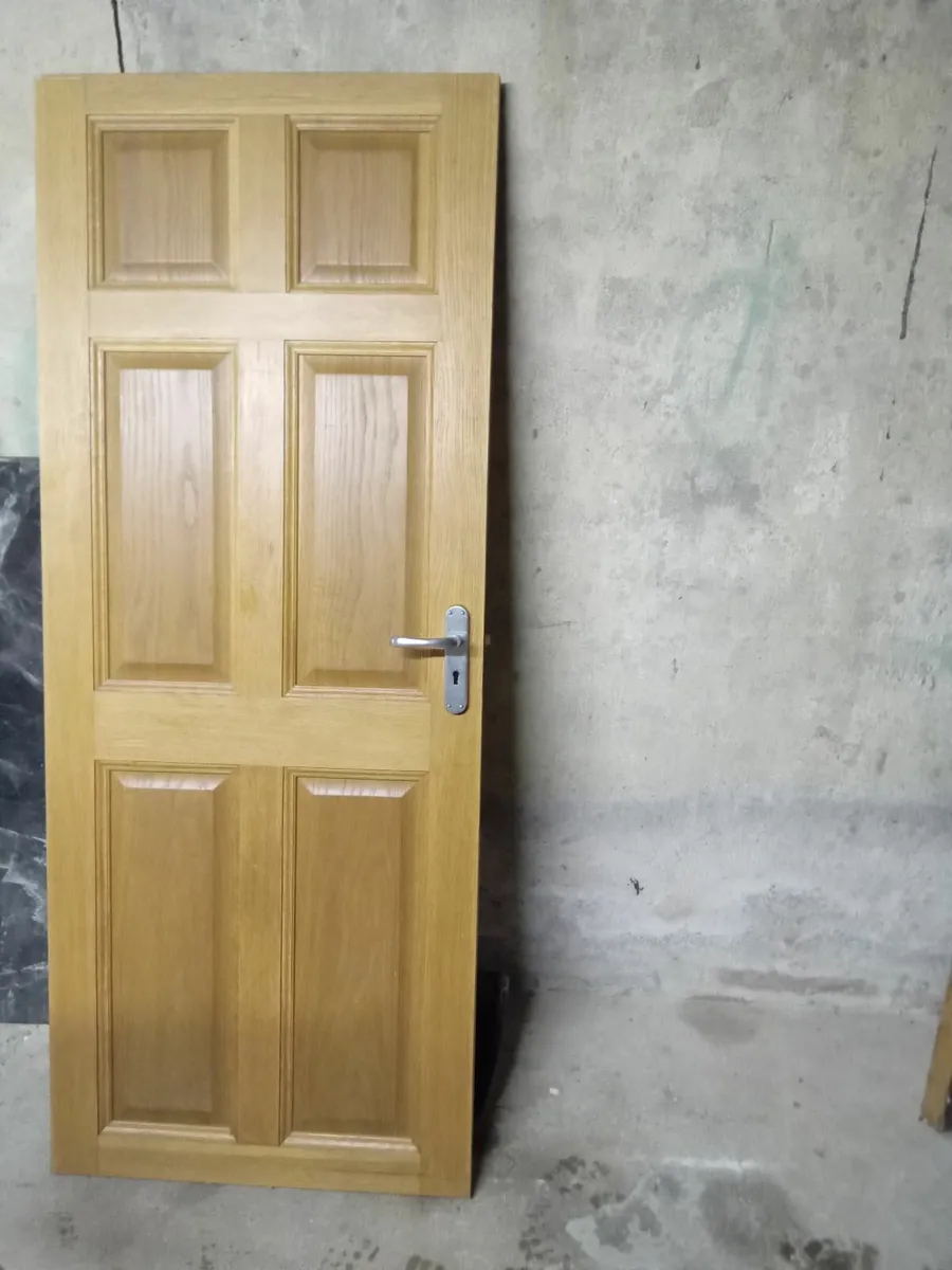 1.New White PVC door & frame; 2. Solid oak door