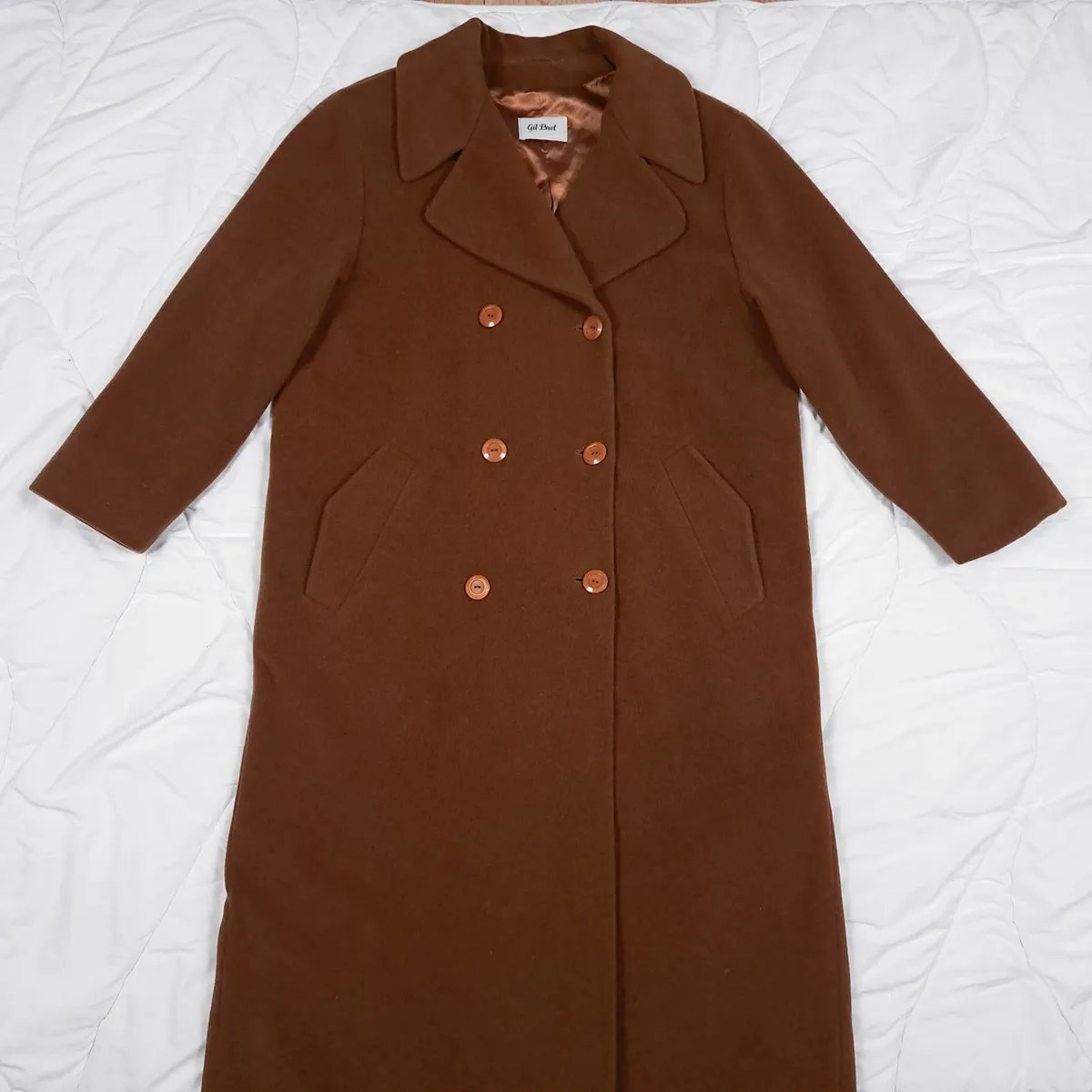 Gil Bret Camel Brown Wool Overcoat 12UK/40EU - Image 4