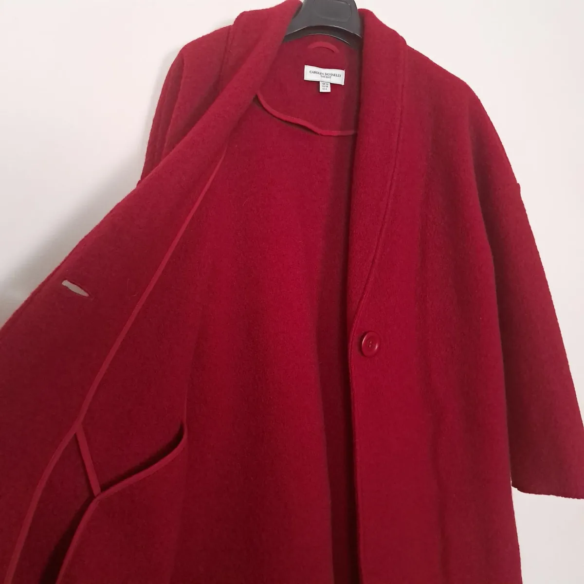 Carolyn Donnelly Red 100% Wool Coat 10UK/38EU - Image 3