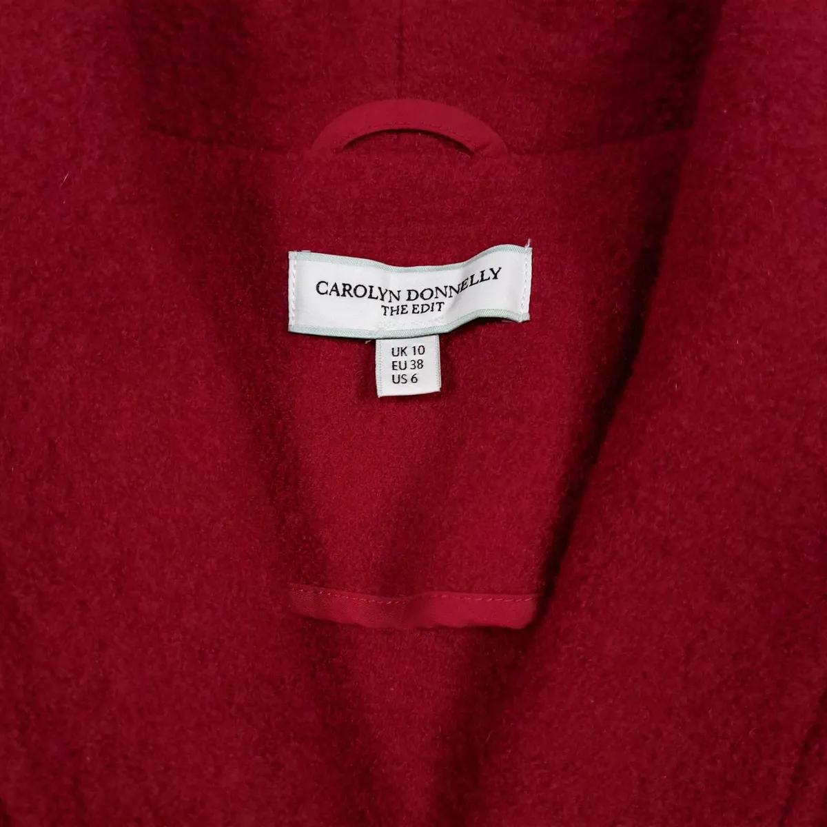 Carolyn Donnelly Red 100% Wool Coat 10UK/38EU - Image 4